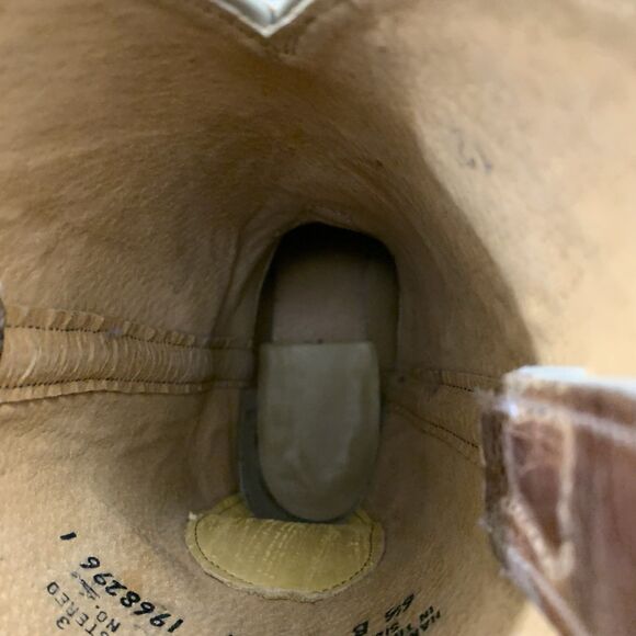 Justin Bent Rail 11" Distressed Tan Cowboy Boots BRL107 Wms EXCELLENT COND - Picture 11 of 13